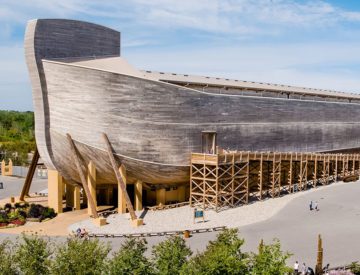 The Ark in Williamstown, Kentucky, is an exact sized replica of Noah's Ark.