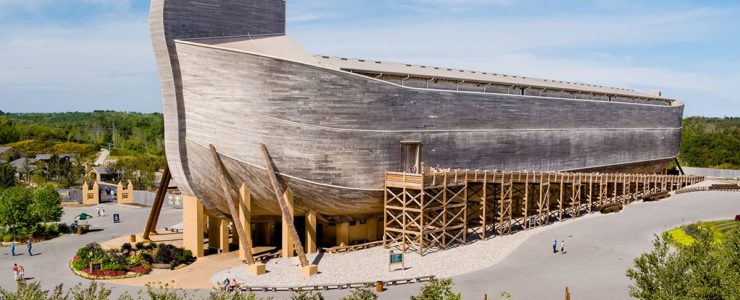 The Ark in Williamstown, Kentucky, is an exact sized replica of Noah's Ark.