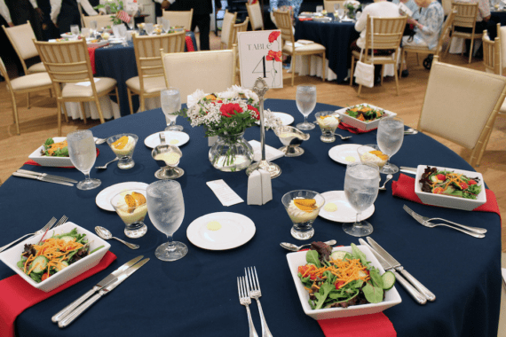 Concordia Legacy of Love Luncheon table settings