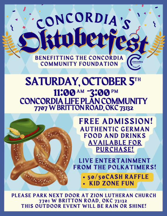 Concordia's Oktoberfest 2024 flyer